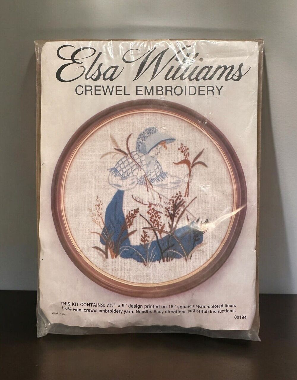 Vintage Elsa Williams Crewel Embroidery Kit-The Gatherer II-#00194 USA SEALED